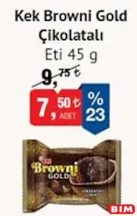 ETİ KEK BROWNİ GOLD ÇİKOLATALI 45 G
